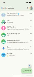El nuevo estilo de Google Messages