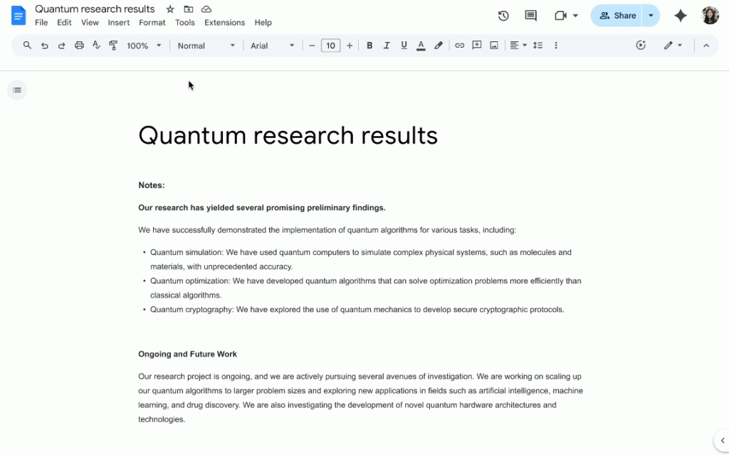 Google Docs Gemini reproducción de audio
