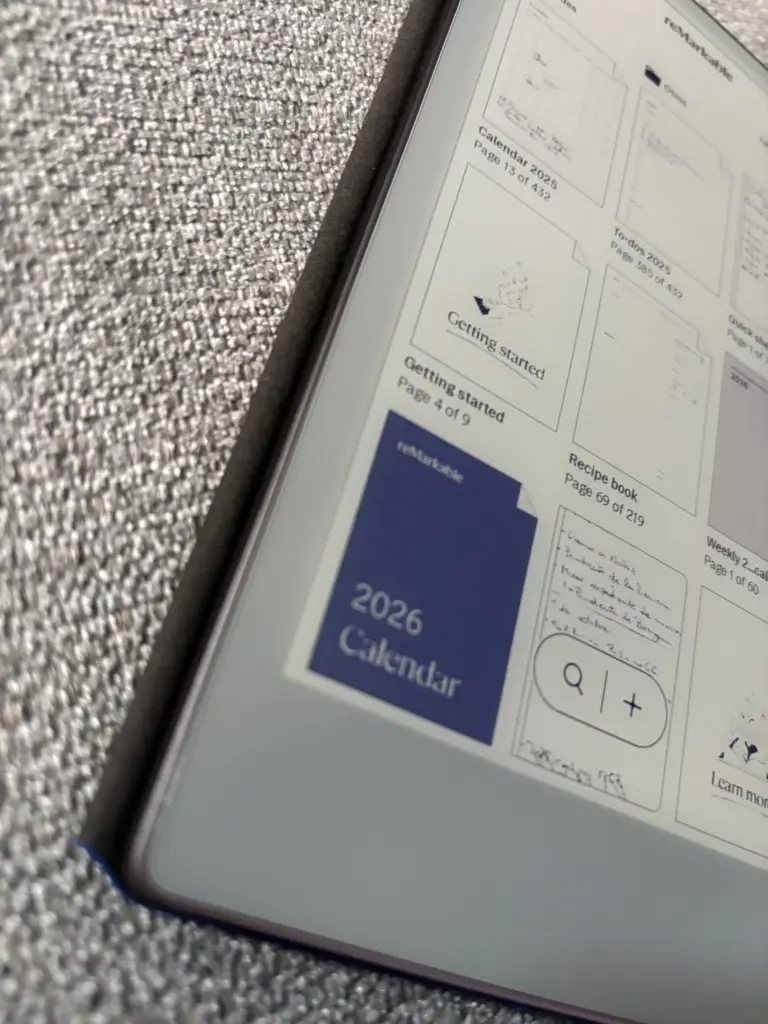 The quality of the color e-ink panel of the Remarkable Paper Pro Move