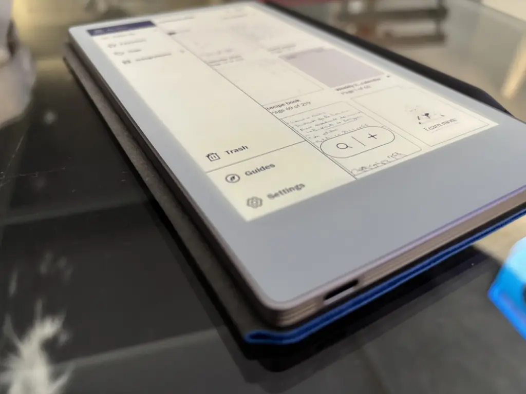 The Remarkable Paper Pro Move charges via USB-C.