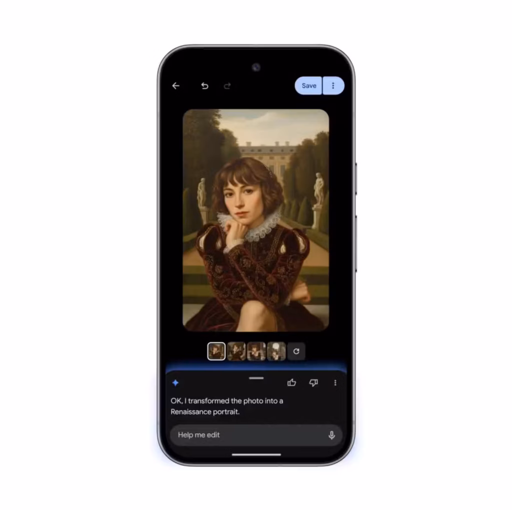 La edición con Gemini en Google Fotos