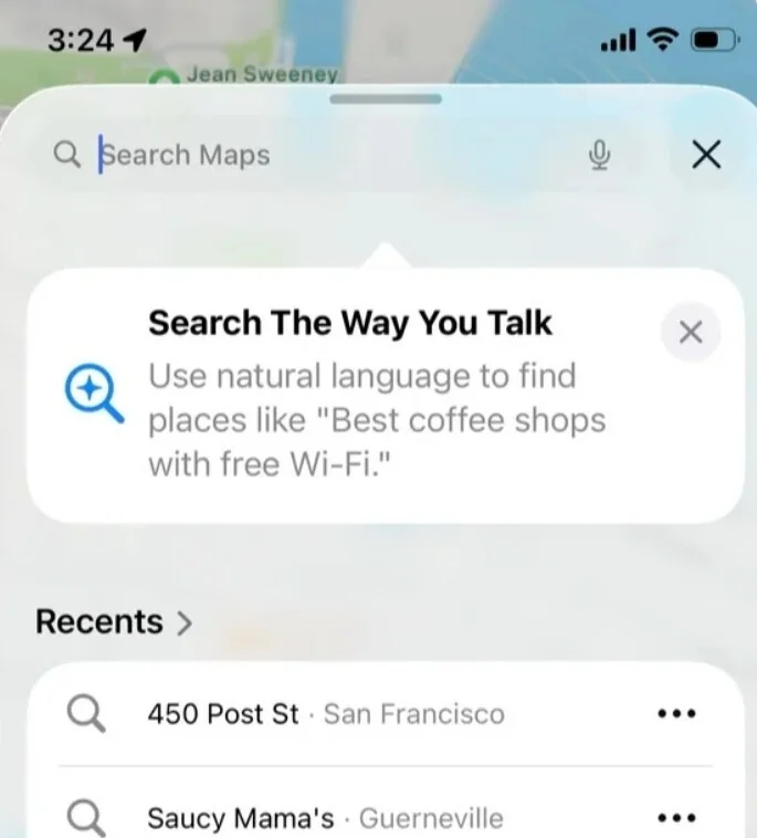 La nueva manera de buscar en Apple Maps