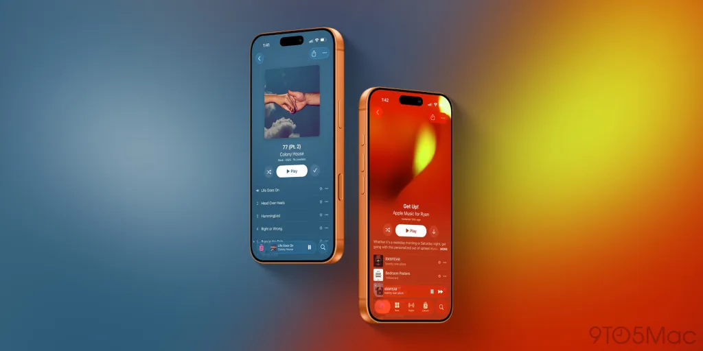 El nuevo diseño para álbumes en Apple Music