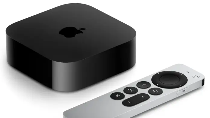 AppleTV en una mesa AppleTV en una mesa