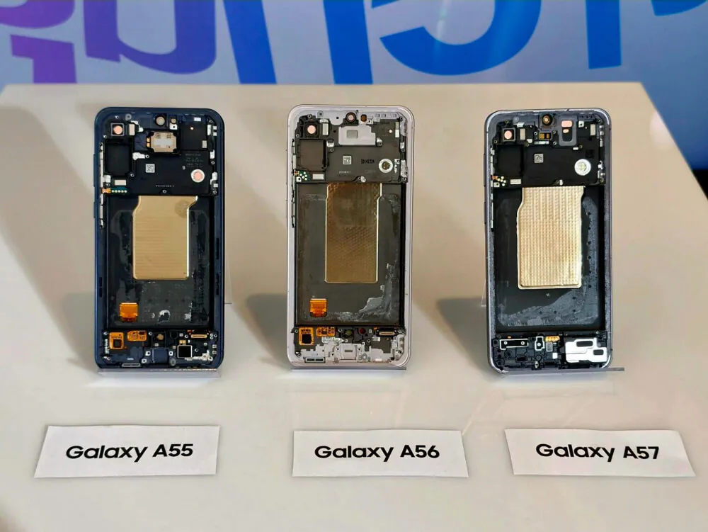 La cámara de vapor sobredimensionada en el Galaxy A57