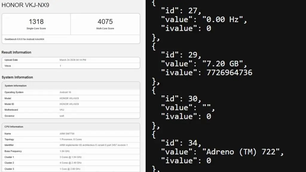 Los datos del Honor 600 en Geekbench